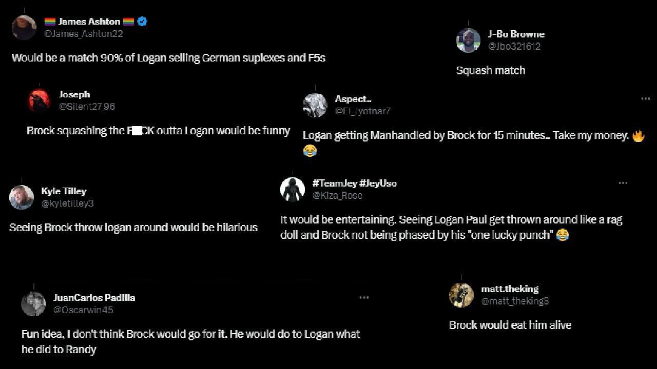 A bunch of fan reactions to the possibility of Paul vs. Lesnar